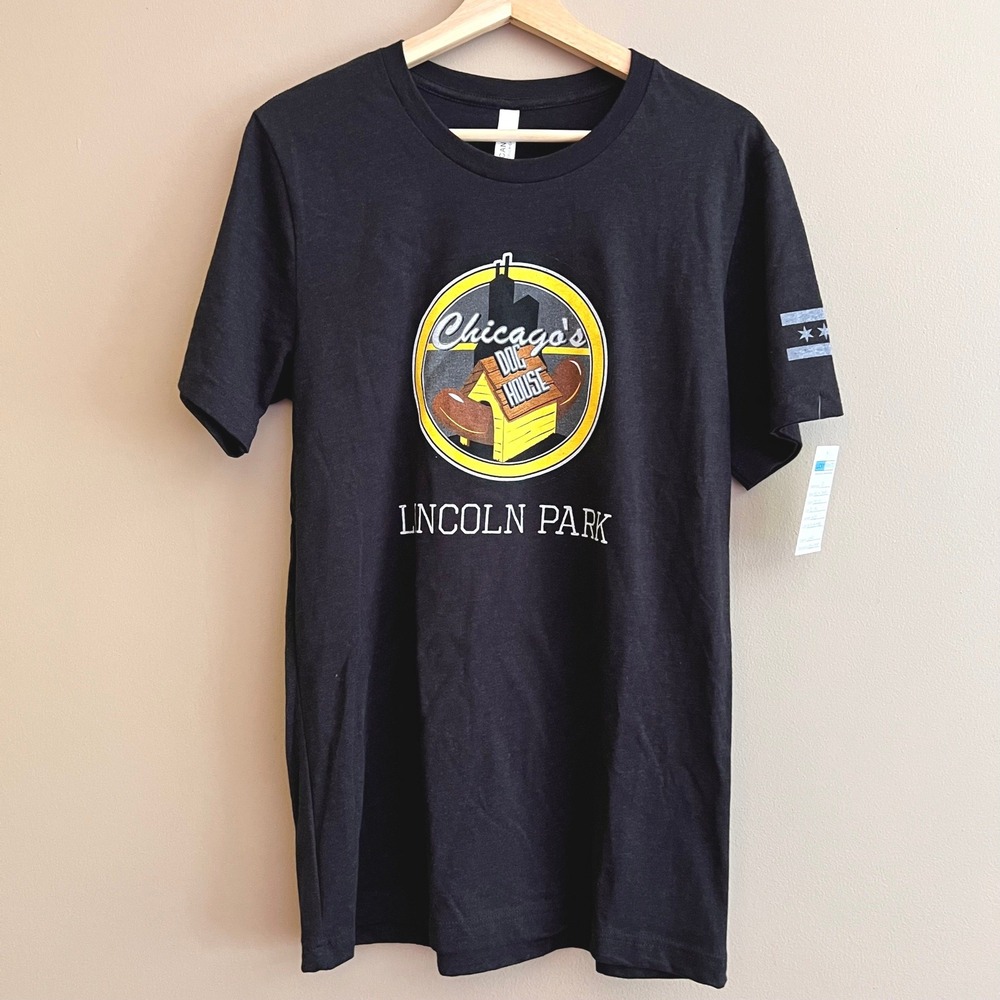 Bella Canvas Chicago's Dog House Lincoln Park T-Shirt Mens Medium Black Graphic